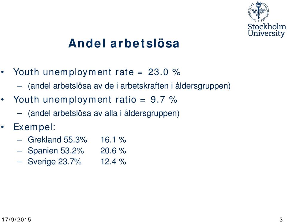unemployment ratio = 9.