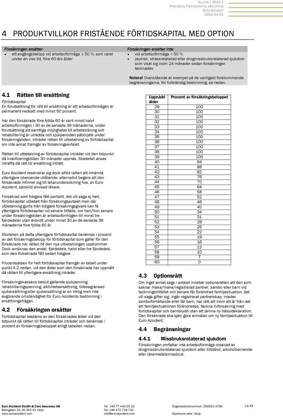 Ovanstående är exempel på de vanligast förekommande begränsningarna, för fullständig beskrivning, se nedan. 4.