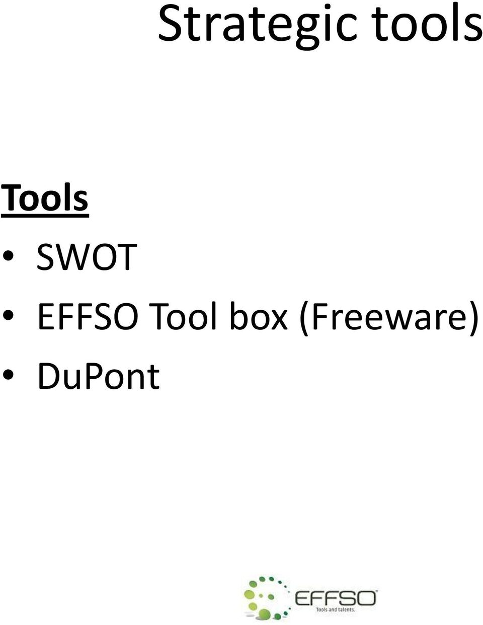 SWOT EFFSO