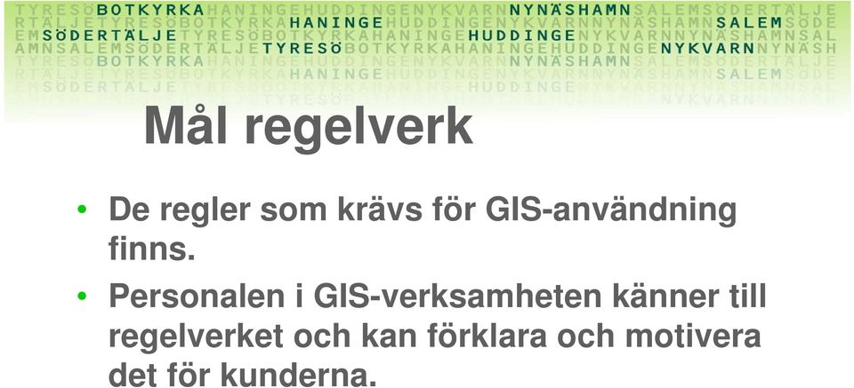 Personalen i GIS-verksamheten känner