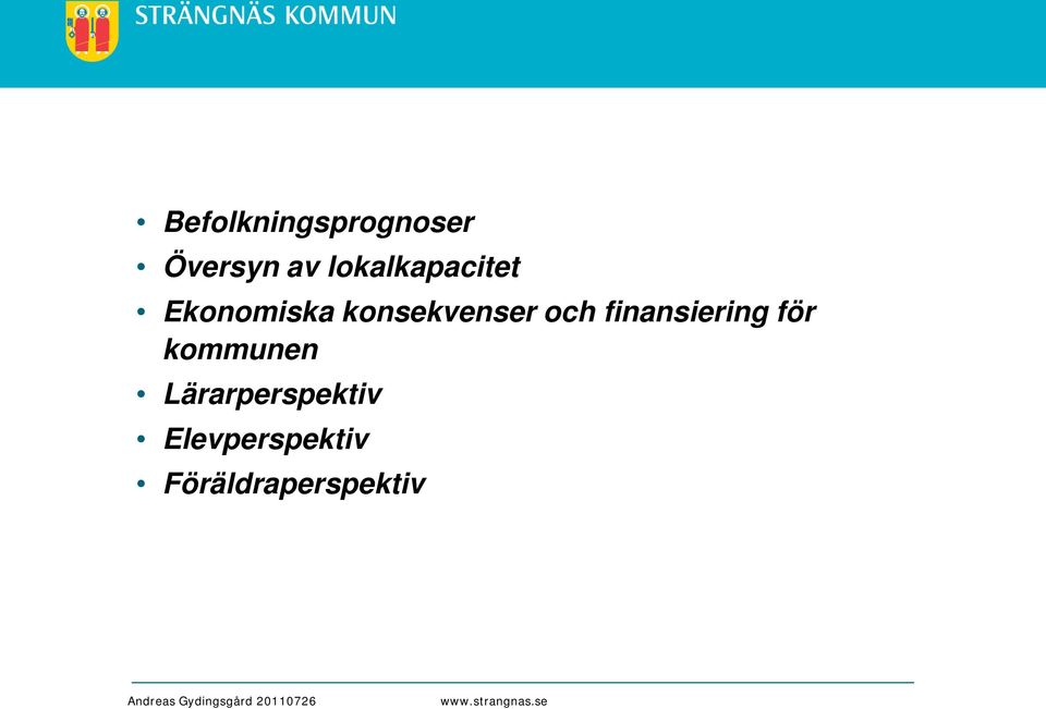 konsekvenser och finansiering för