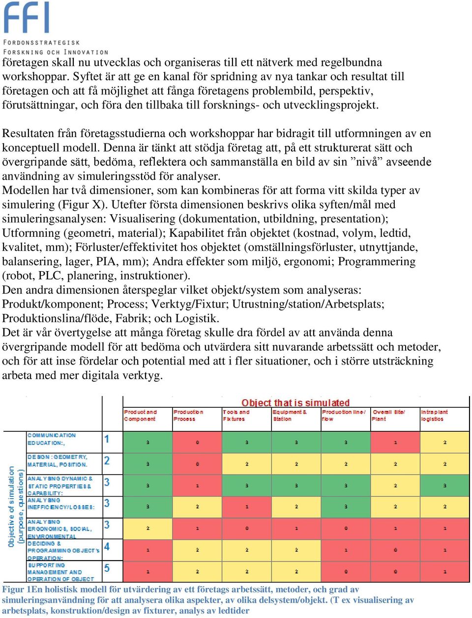 forsknings- och utvecklingsprojekt. Resultaten från företagsstudierna och workshoppar har bidragit till utformningen av en konceptuell modell.