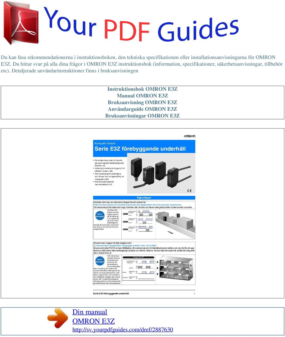 Du hittar svar på alla dina frågor i instruktionsbok (information, specifikationer,