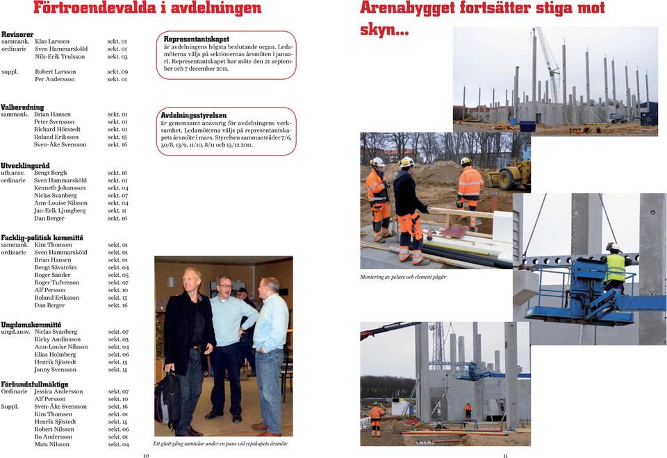 renabygget fortsätter stiga mot skyn... Valberedning sammank. Brian Hansen sekt. 01 Peter Svensson sekt. 01 Richard Hörstedt sekt. 01 Roland Eriksson sekt. 15 Sven-Åke Svensson sekt.