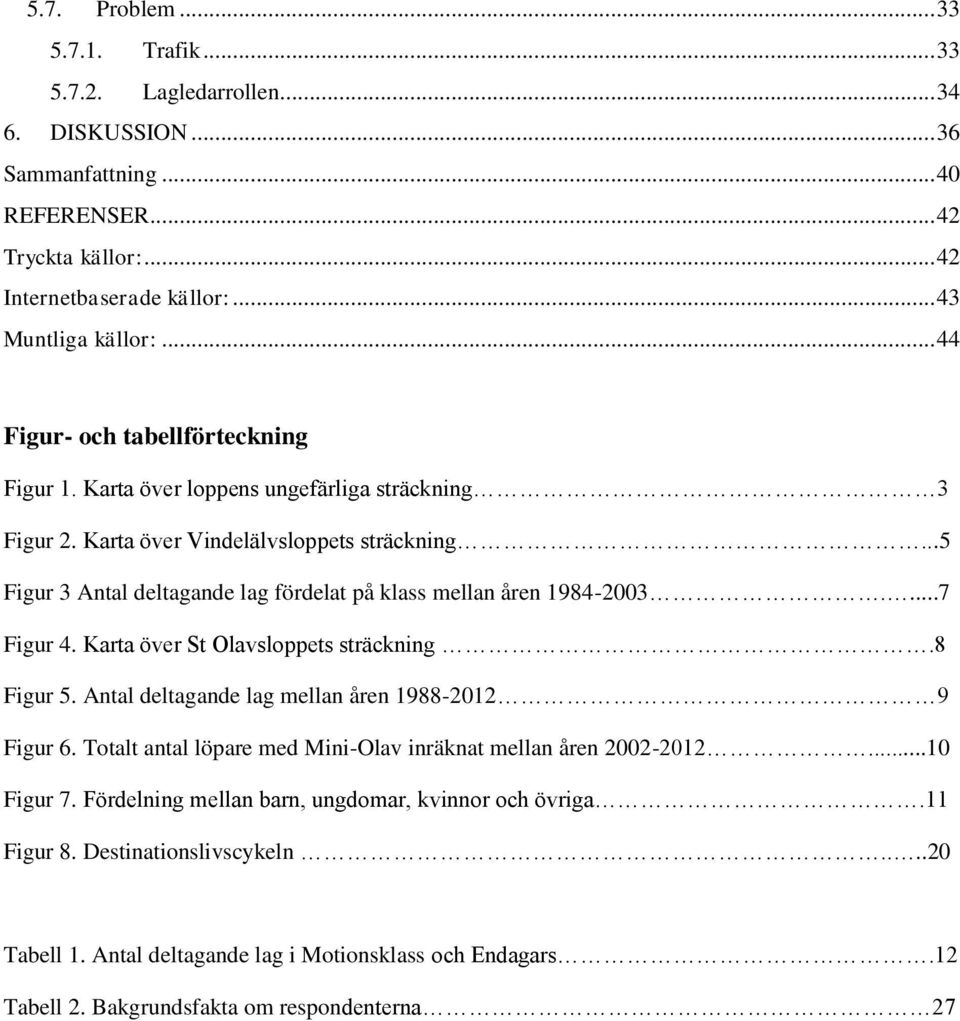 ..5 Figur 3 Antal deltagande lag fördelat på klass mellan åren 1984-2003....7 Figur 4. Karta över St Olavsloppets sträckning.8 Figur 5. Antal deltagande lag mellan åren 1988-2012 9 Figur 6.