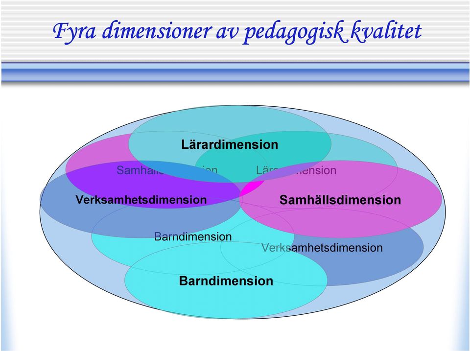 Verksamhetsdimension Lärardimension Samhällsdimension