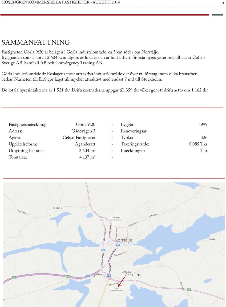 Görla industriområde är Roslagens mest attraktiva industriområde där över 60 företag inom olika branscher verkar. Närheten till E18 gör läget till mycket attraktivt med endast 7 mil till Stockholm.