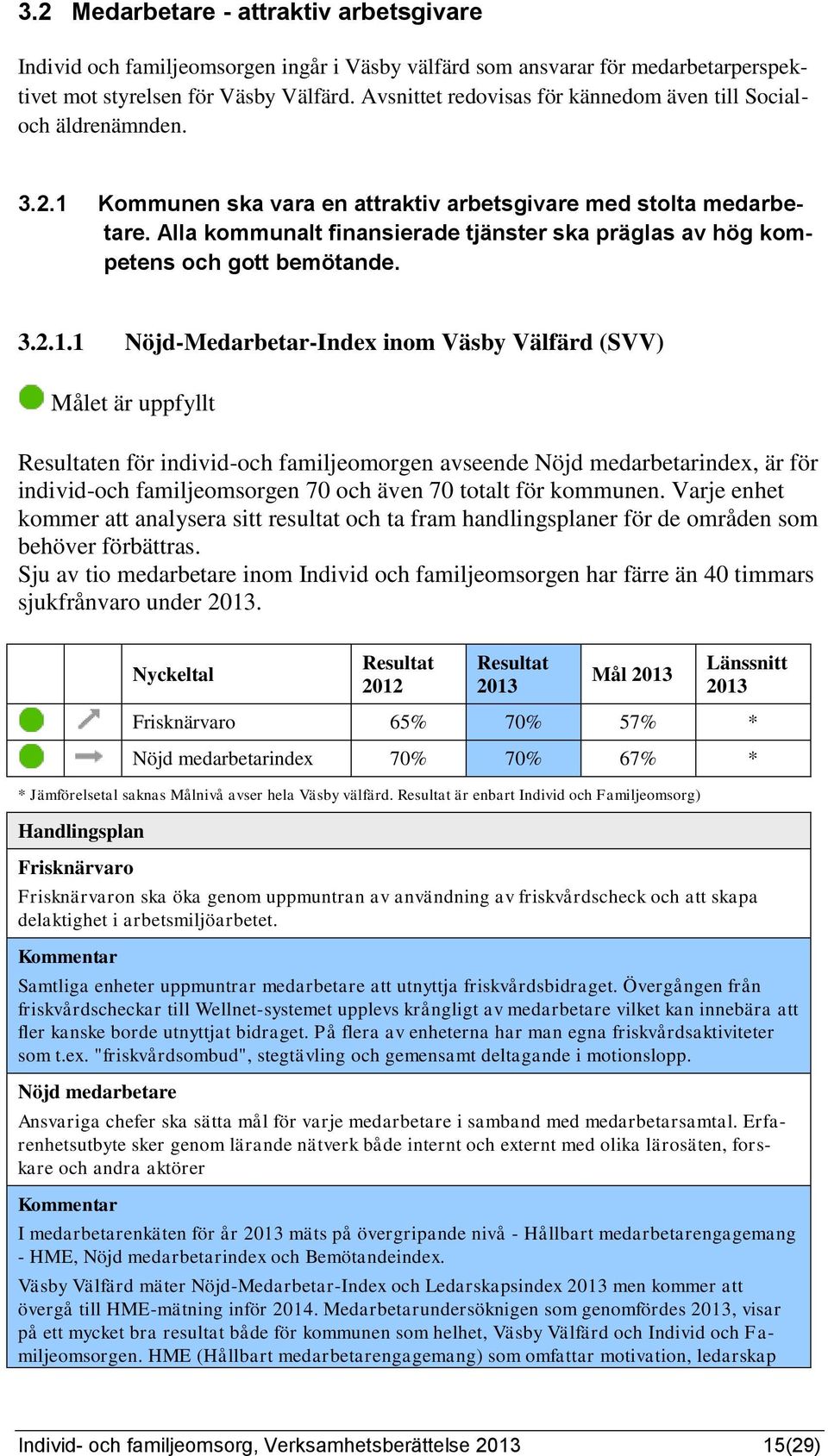 Alla kommunalt finansierade tjänster ska präglas av hög kompetens och gott bemötande. 3.2.1.