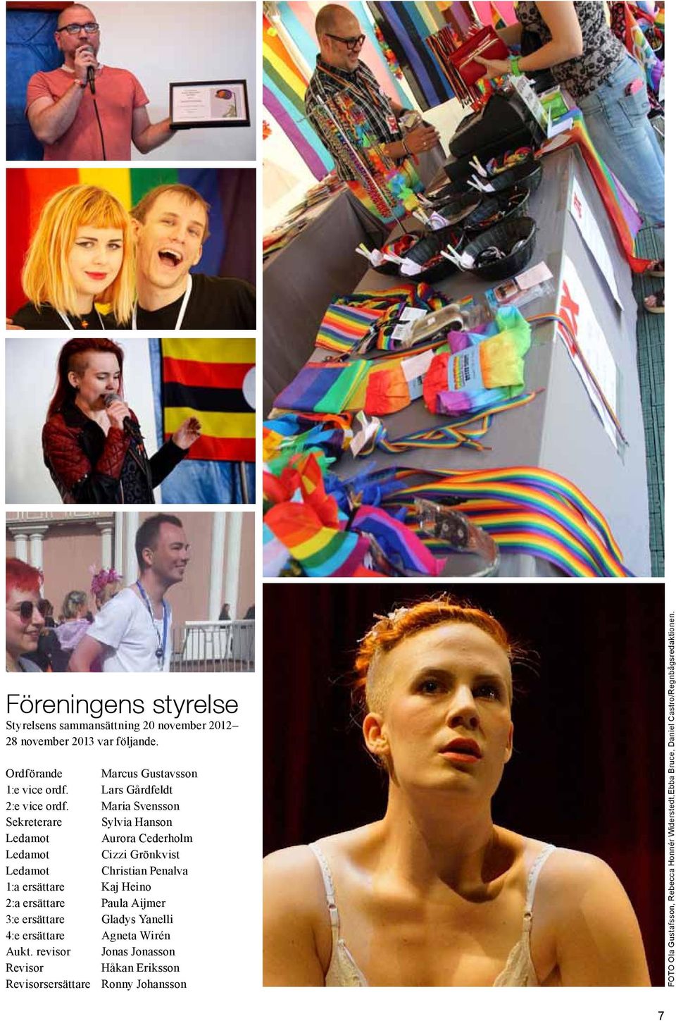 Maria Svensson Sekreterare Sylvia Hanson Ledamot Aurora Cederholm Ledamot Cizzi Grönkvist Ledamot Christian Penalva 1:a ersättare Kaj Heino 2:a