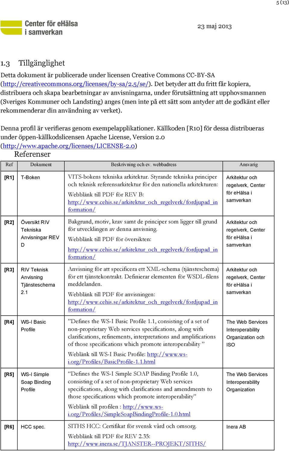 antyder att de godkänt eller rekommenderar din användning av verket). Denna profil är verifieras genom exempelapplikationer.