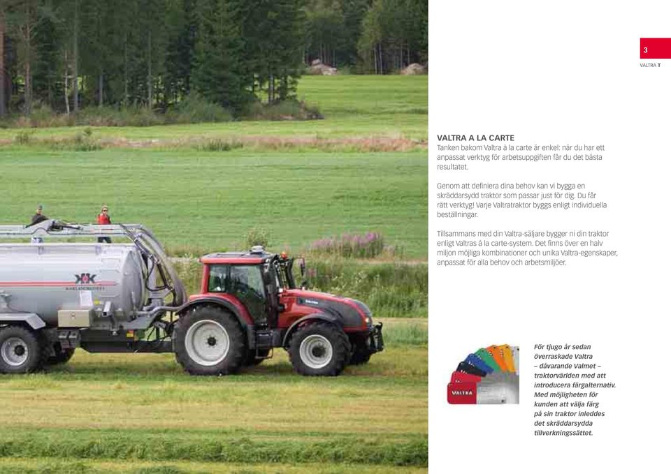 Tillsammans med din Valtra-säljare bygger ni din traktor enligt Valtras á la carte-system.