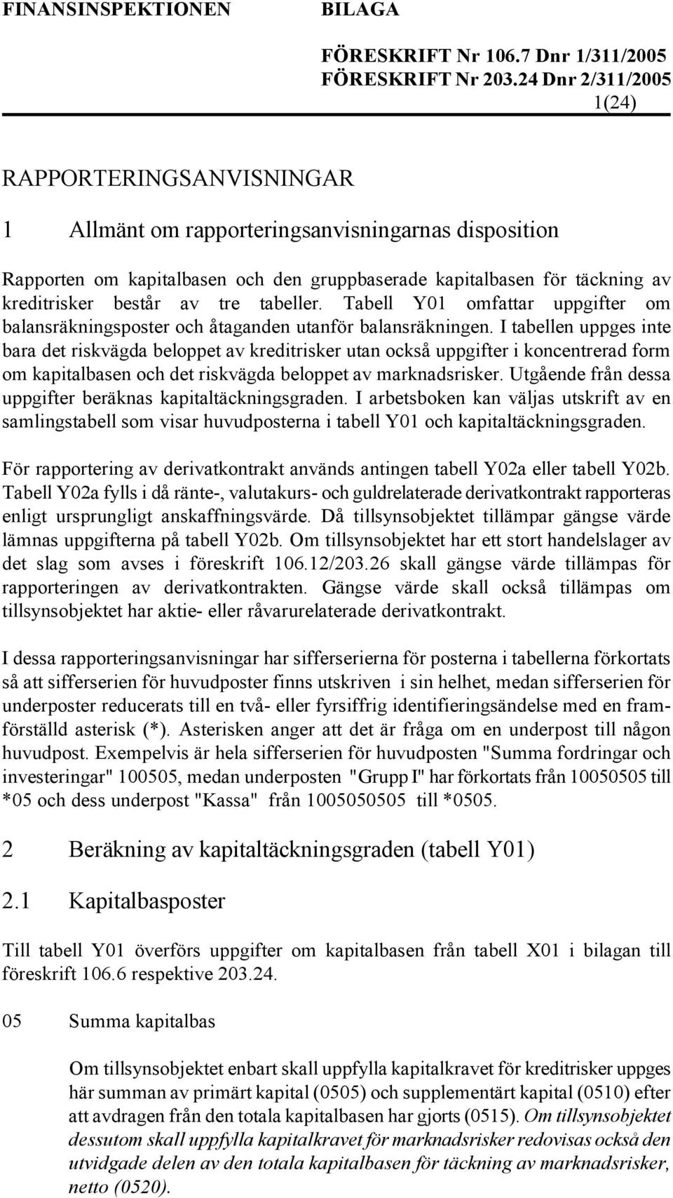 I tabellen uppges inte bara det riskvägda beloppet av kreditrisker utan också uppgifter i koncentrerad form om kapitalbasen och det riskvägda beloppet av marknadsrisker.