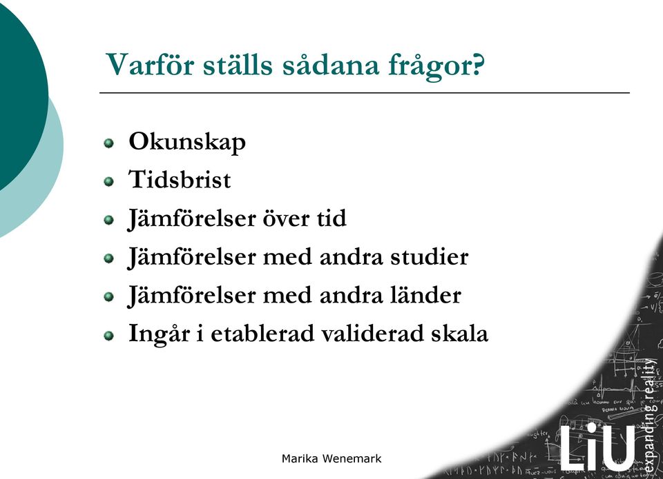 Jämförelser med andra studier