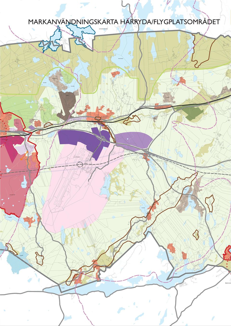 Skällared Väg 40 Mölndalsån Landvetters Backa Väg 40 Väg 546/Flygplatsvägen Landvetter flygplats Vägskillnaden Björröd Skällsjön