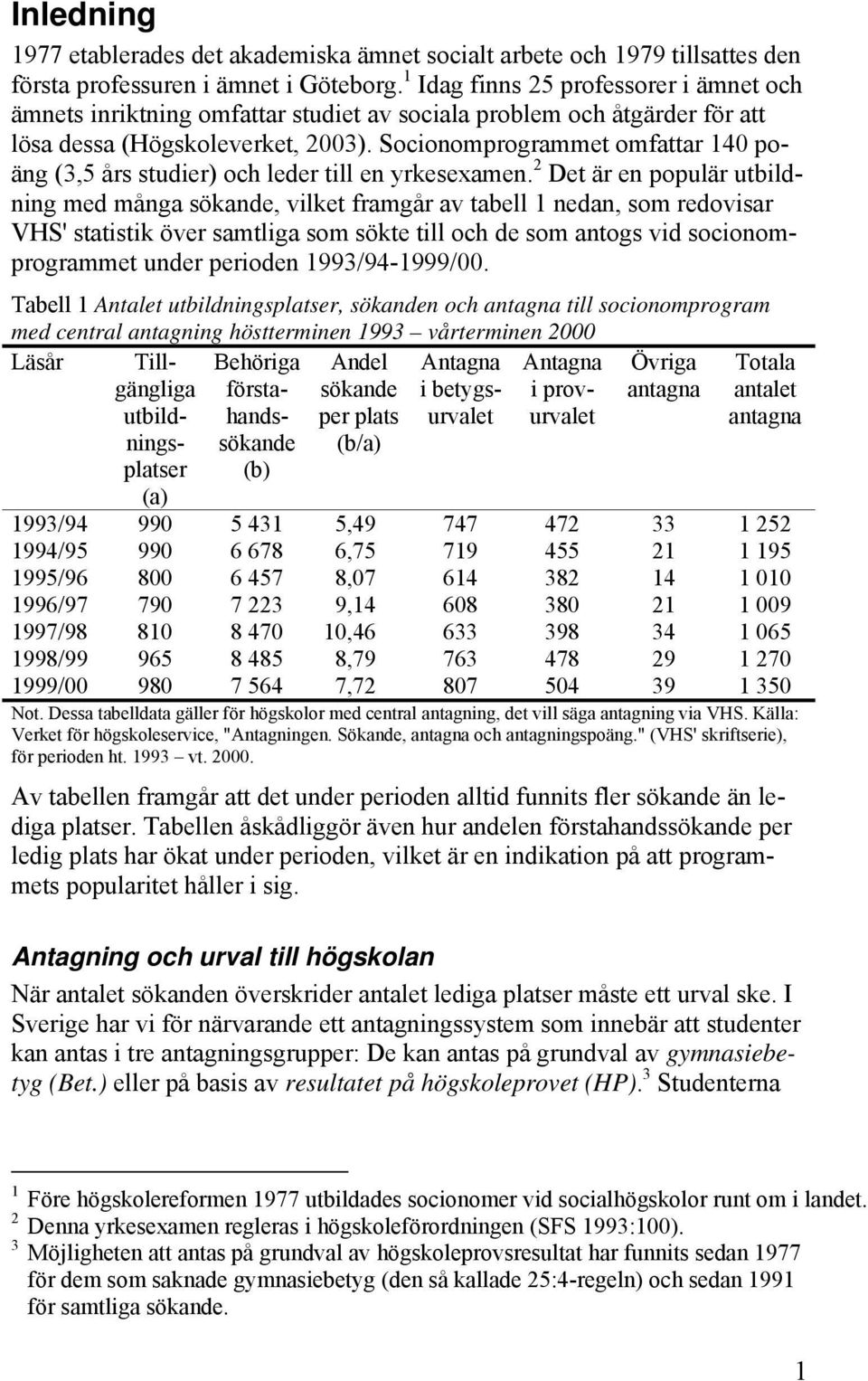 Socionomprogrammet omfattar 140 poäng (3,5 års studier) och leder till en yrkesexamen.