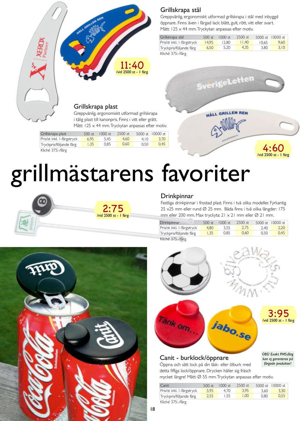 Grillskrapa stål 14,95 6,50 12,80 5,20 11,40 4,35 10,65 3,80 9,60 3,10 Grillskrapa plast Grillskrapa plast Greppvänlig, ergonomiskt utformad grillskrapa i tålig plast till kanonpris.