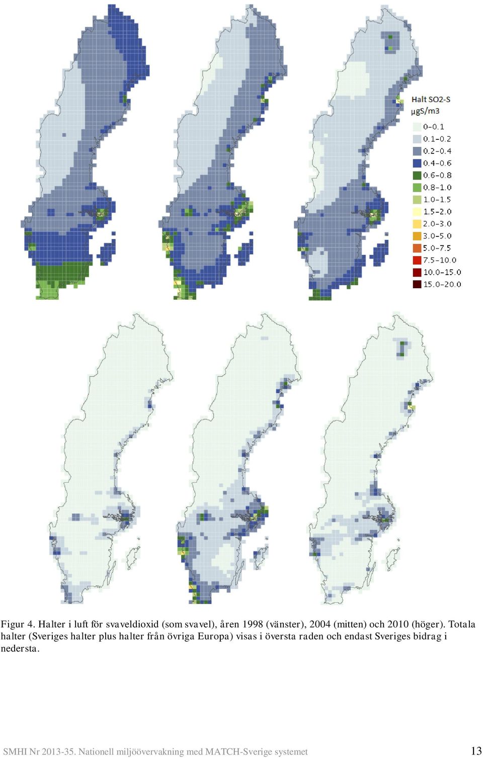 (mitten) och 2010 (höger).