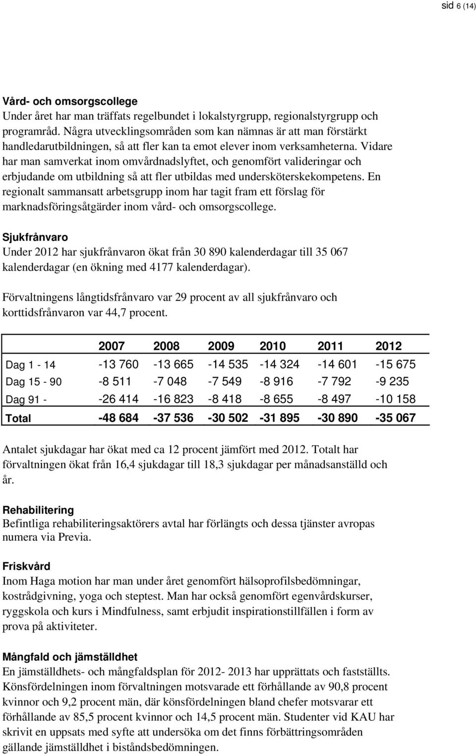 Vidare har man samverkat inom omvårdnadslyftet, och genomfört valideringar och erbjudande om utbildning så att fler utbildas med undersköterskekompetens.