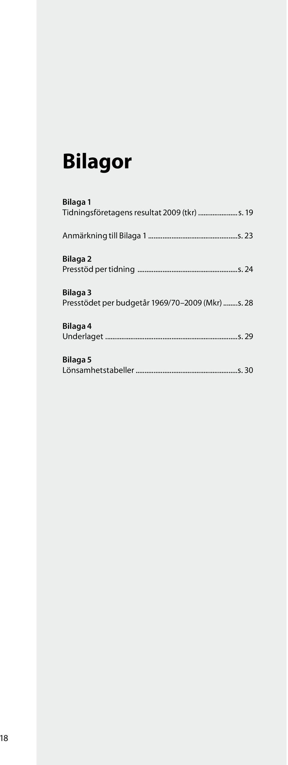 ..s. 28 Bilaga 4 Underlaget...s. 29 Bilaga 5 Lönsamhetstabeller...s. 30 18