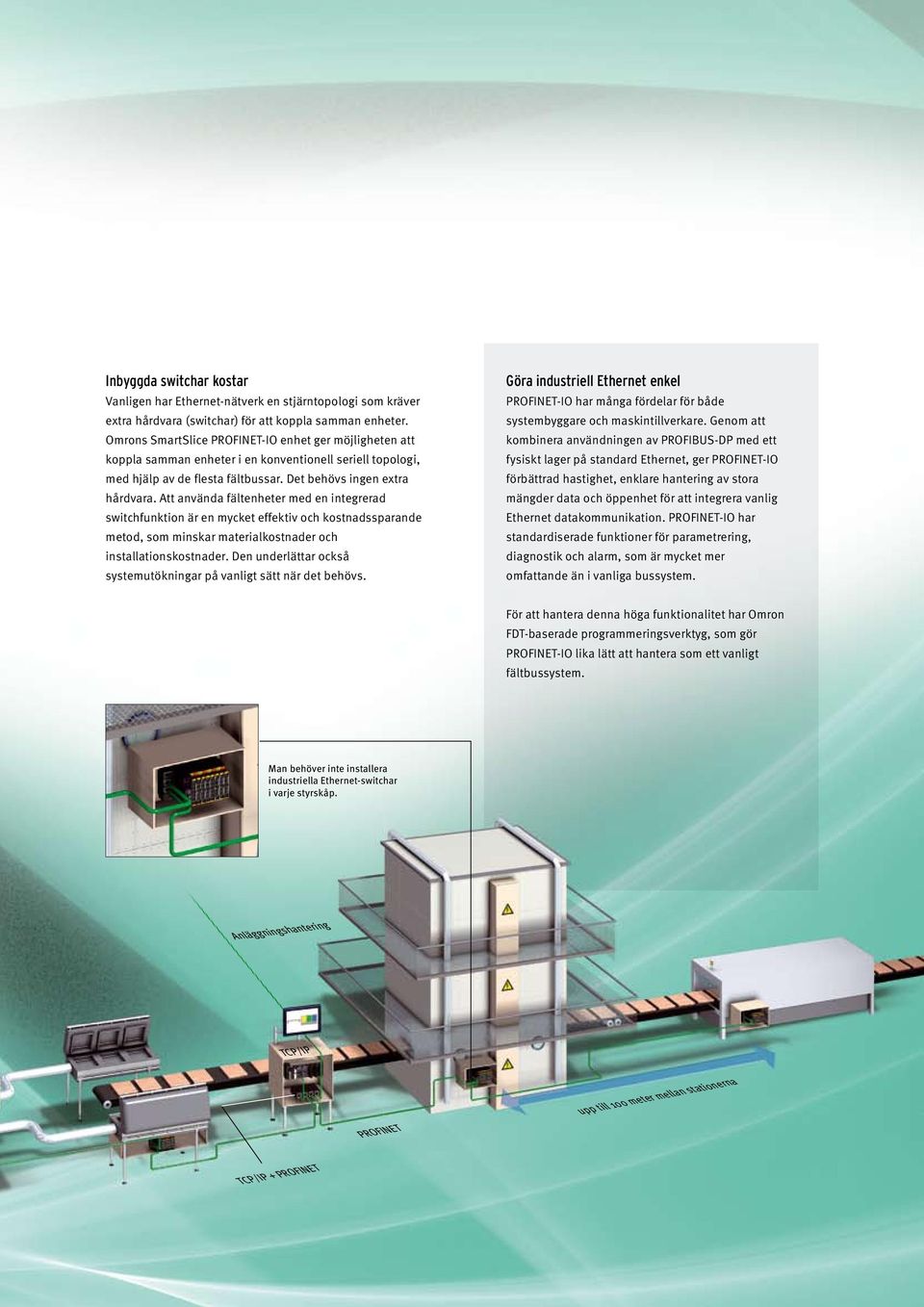 Att använda fältenheter med en integrerad switchfunktion är en mycket effektiv och kostnadssparande metod, som minskar materialkostnader och installationskostnader.