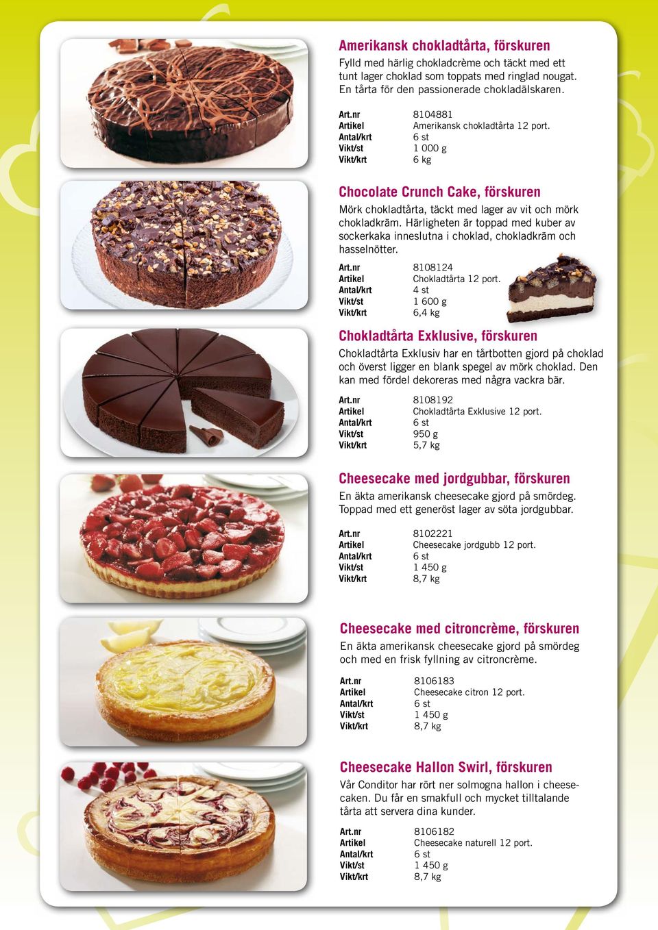 Härligheten är toppad med kuber av sockerkaka inneslutna i choklad, chokladkräm och hasselnötter. Art.nr 8108124 Chokladtårta 12 port.
