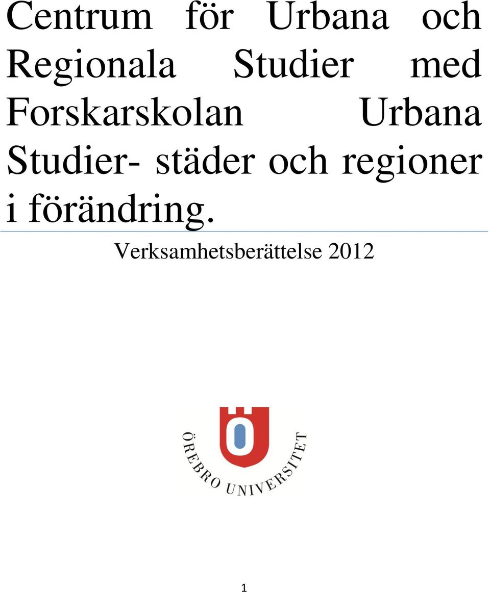 Studier- städer och regioner i