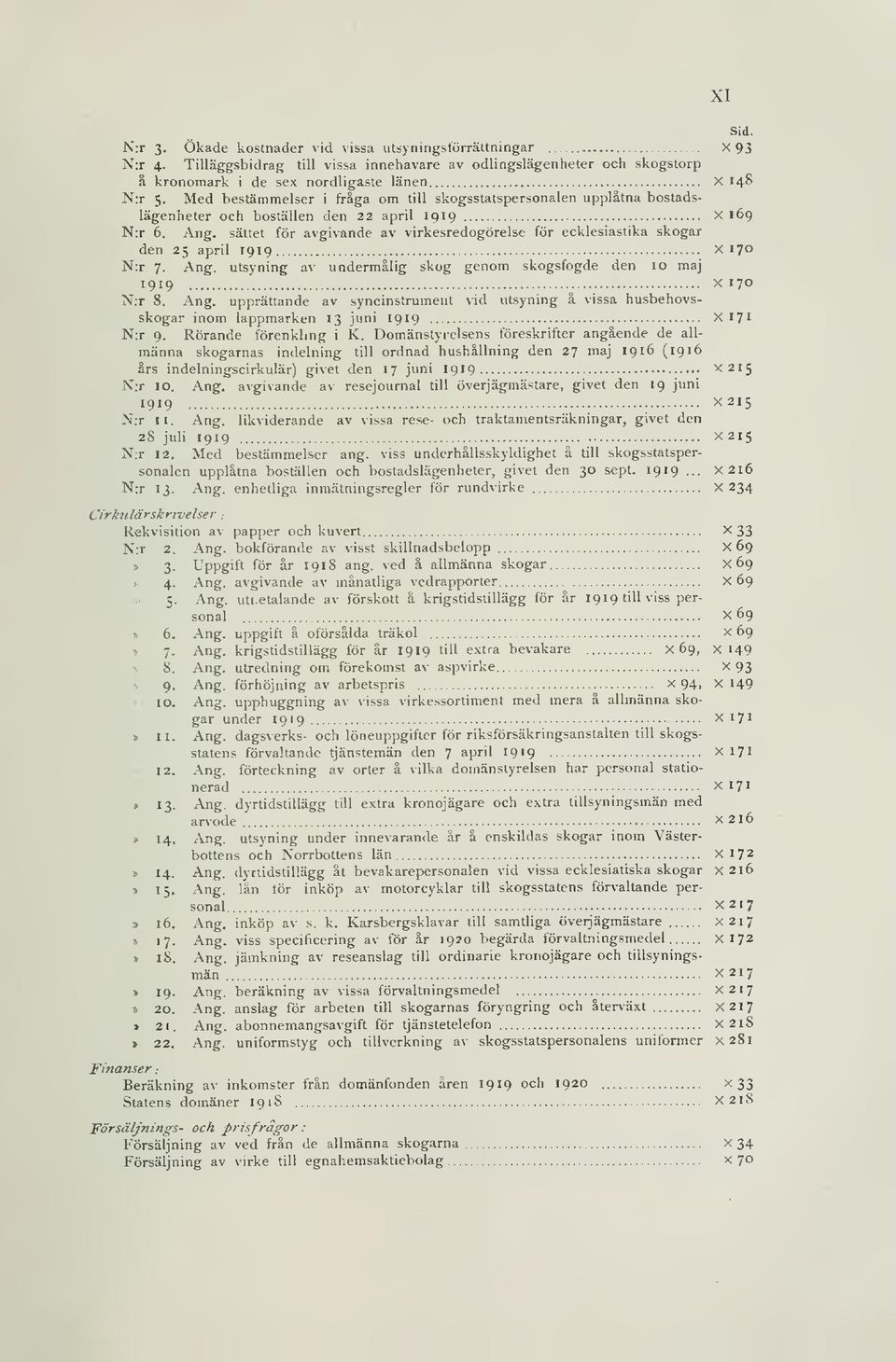 sättet för avgivande av virkcsredogörelse för ecklesiastika skogar den 25 april 1919 X 170 N:r 7. Ang.