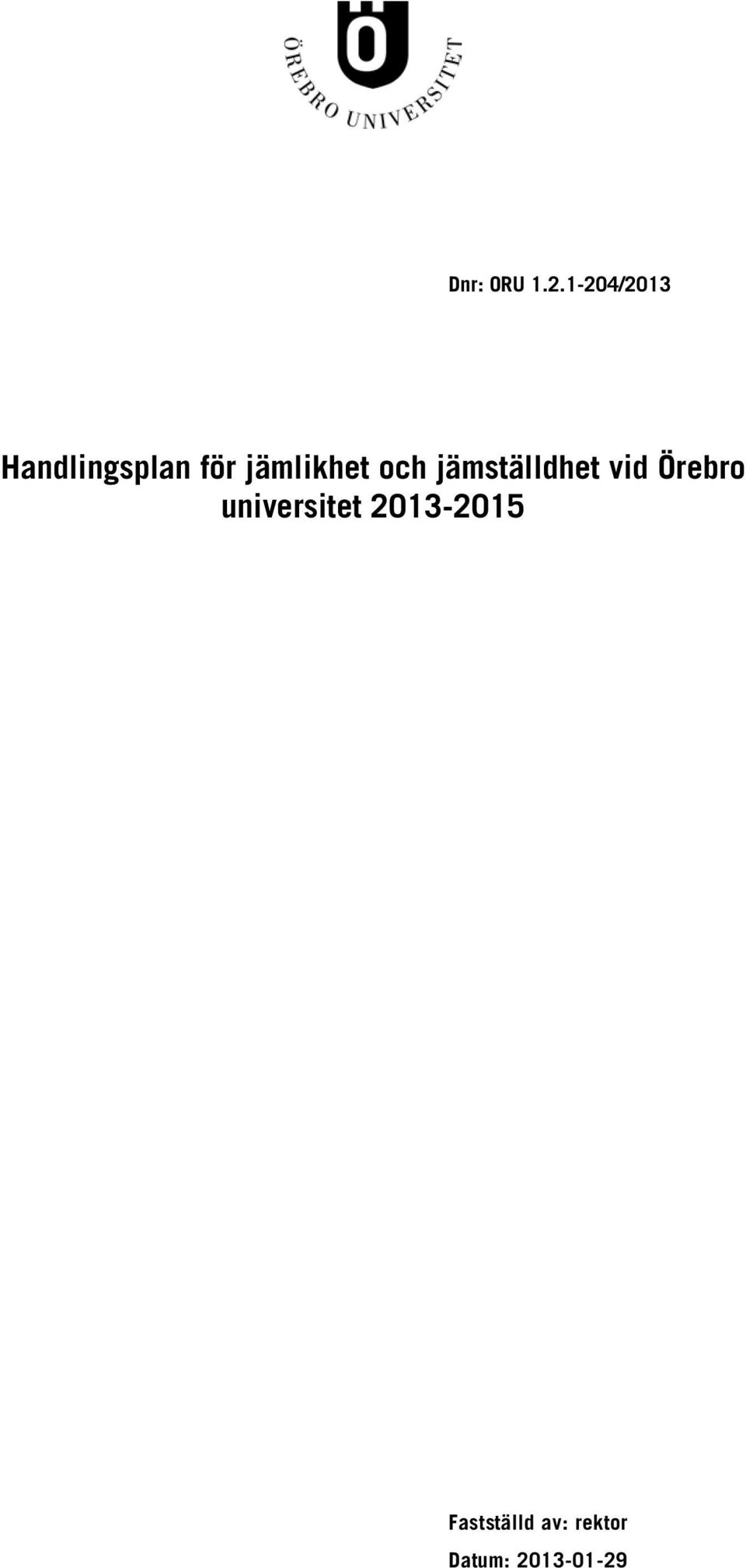 jämlikhet och jämställdhet vid