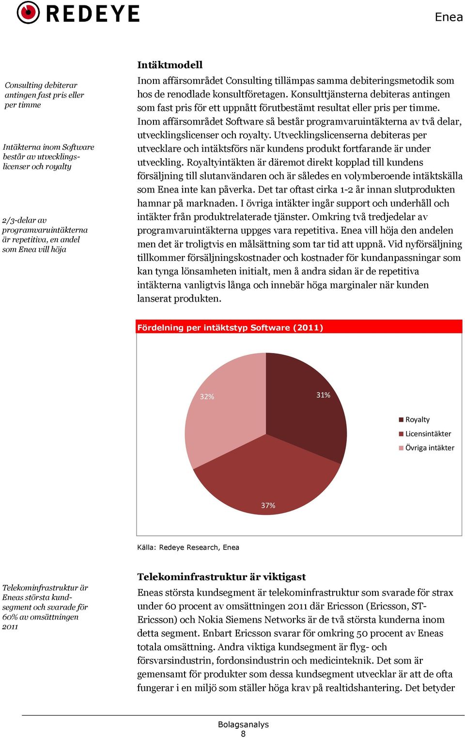 Konsulttjänsterna debiteras antingen som fast pris för ett uppnått förutbestämt resultat eller pris per timme.