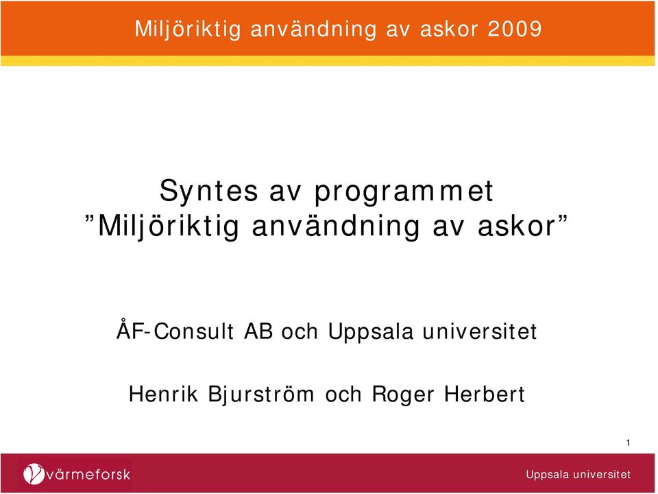 askor ÅF-Consult AB och