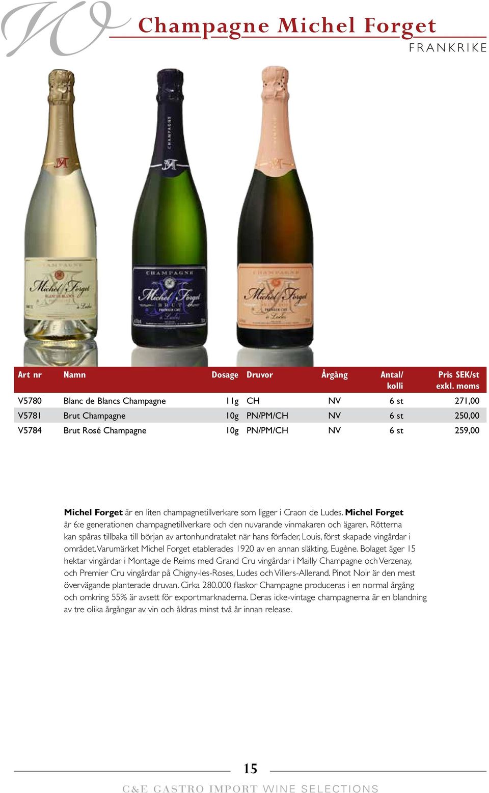Michel Forget är 6:e generationen champagnetillverkare och den nuvarande vinmakaren och ägaren.