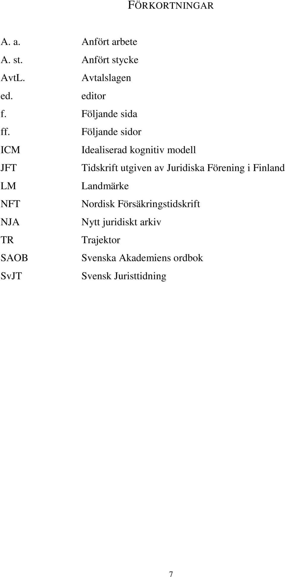 Följande sida Följande sidor Idealiserad kognitiv modell Tidskrift utgiven av