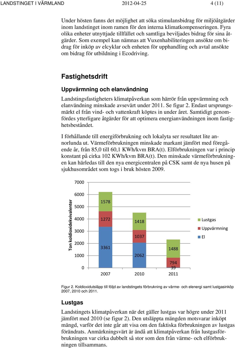 Som exempel kan nämnas att Vuxenhabiliteringen ansökte om bidrag för inköp av elcyklar och enheten för upphandling och avtal ansökte om bidrag för utbildning i Ecodriving.