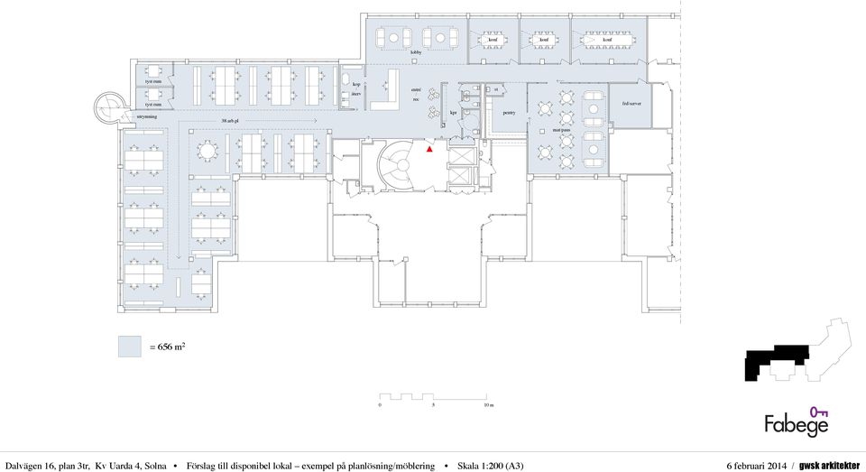 5 10 m Dalvägen 16, plan 3tr, Kv Uarda 4, Solna Förslag till disponibel