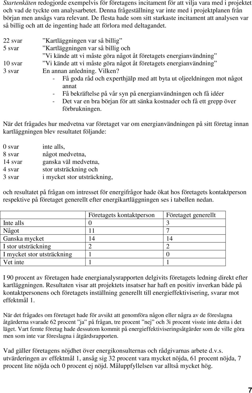 De flesta hade som sitt starkaste incitament att analysen var så billig och att de ingenting hade att förlora med deltagandet.