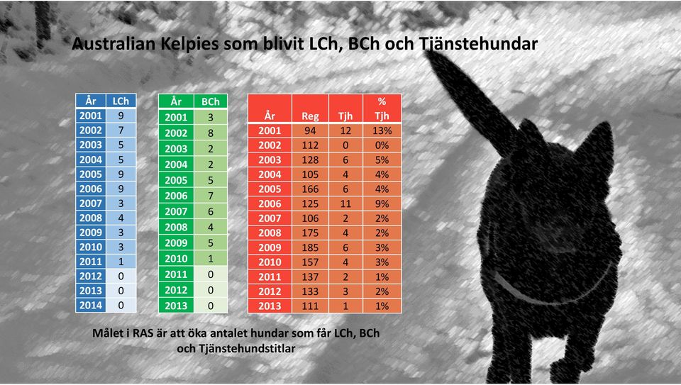 33 Tjh 3 % Tjh 3% % % % % 9% % % 3% 3% % % % Målet i RAS