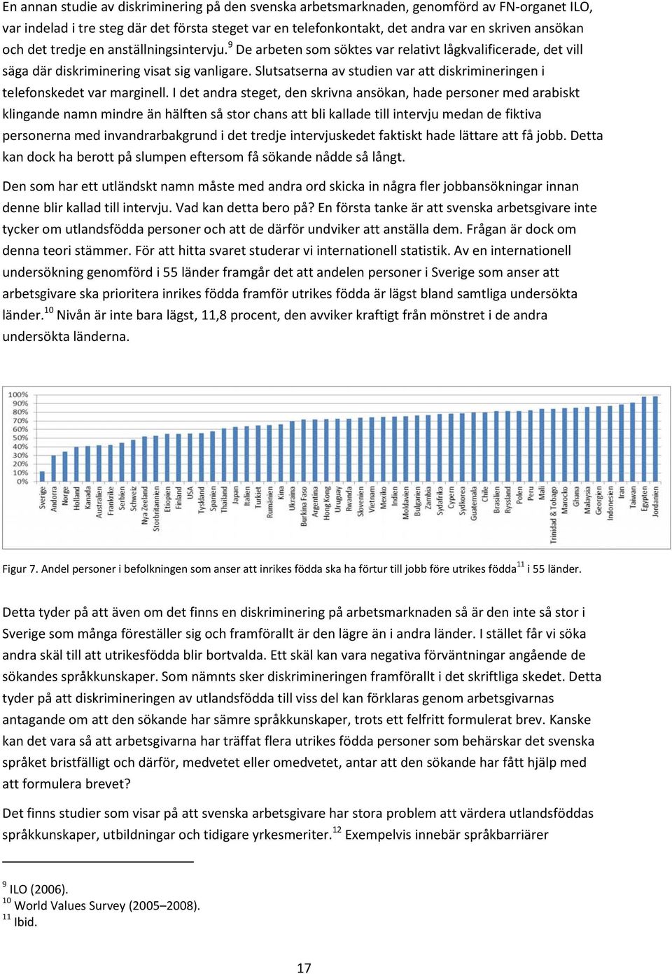 Slutsatserna av studien var att diskrimineringen i telefonskedet var marginell.