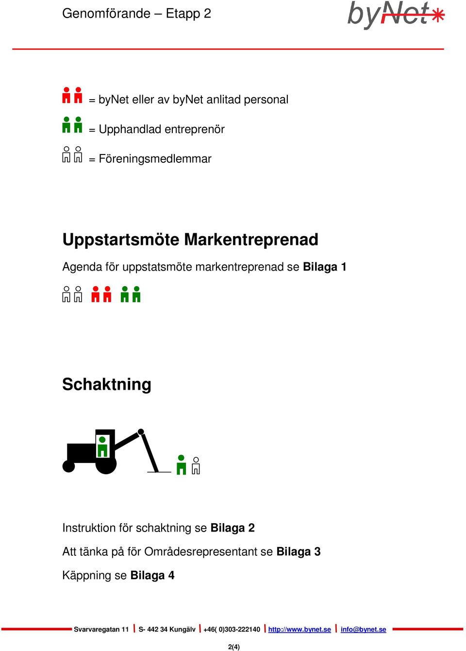 uppstatsmöte markentreprenad se Bilaga 1 Schaktning Instruktion för schaktning