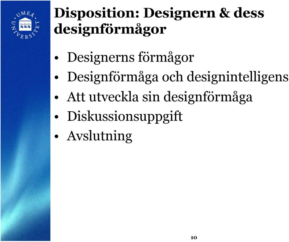 Designförmåga och designintelligens Att