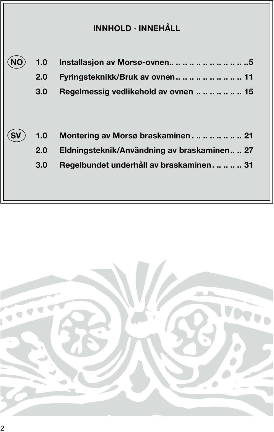 0 Regelmessig vedlikehold av ovnen.............. 15 SV 1.