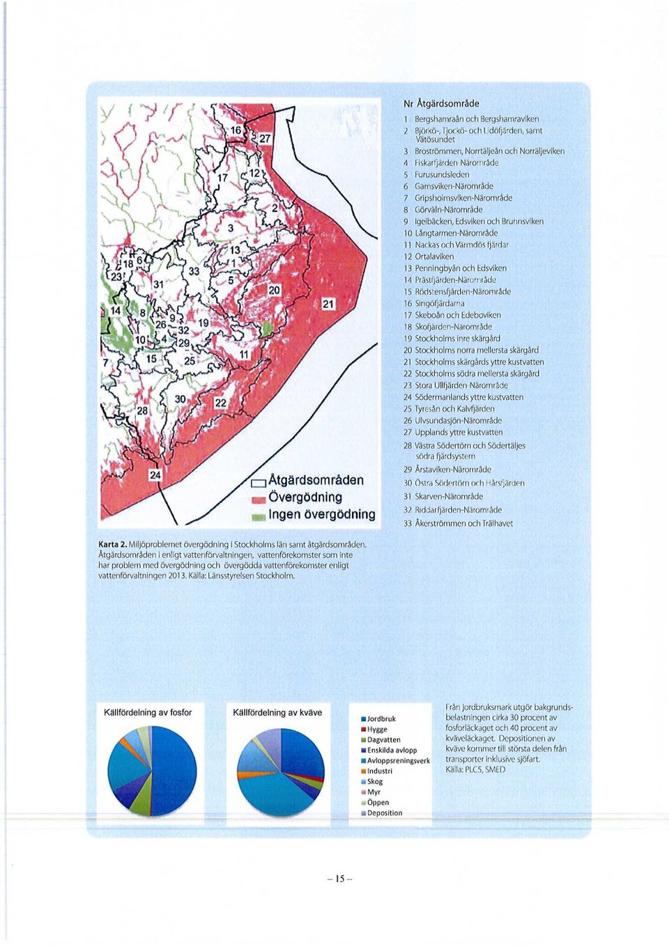 Nackas och Värmdös gärdar 12 Ortalaviken 13 Penningbyån och Edsviken 14 Präslfjäiden-Närområde 15 Rödstensfjärden-Närområde 16 Singöfjärdarna 17 Skeboån och Edeboviken 18 Skofjärden-Närområde 19