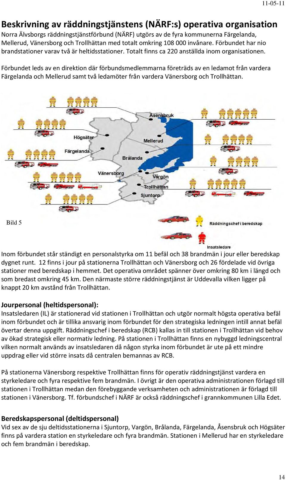 Förbundet leds av en direktion där förbundsmedlemmarna företräds av en ledamot från vardera Färgelanda och Mellerud samt två ledamöter från vardera Vänersborg och Trollhättan.