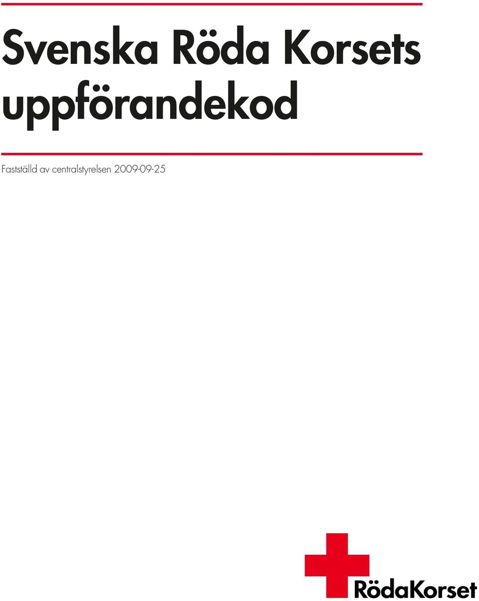 uppförandekod Fastställd av