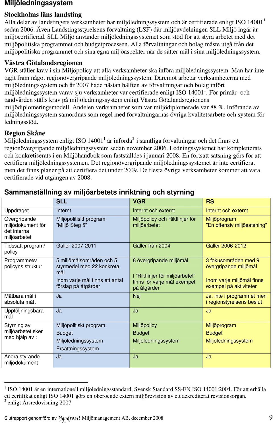 SLL Miljö använder miljöledningssystemet som stöd för att styra arbetet med det miljöpolitiska programmet och budgetprocessen.