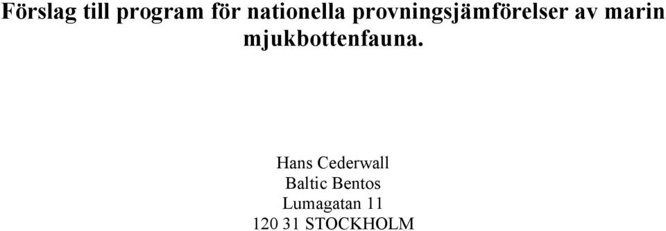 mjukbottenfauna.