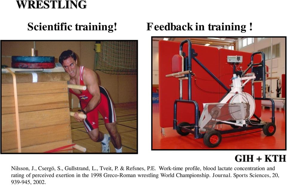 Work-time profile, blood lactate concentration and rating of perceived