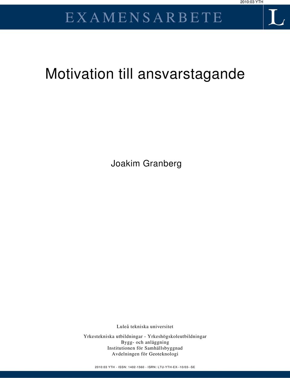 Yrkeshögskoleutbildningar Bygg- och anläggning Institutionen för