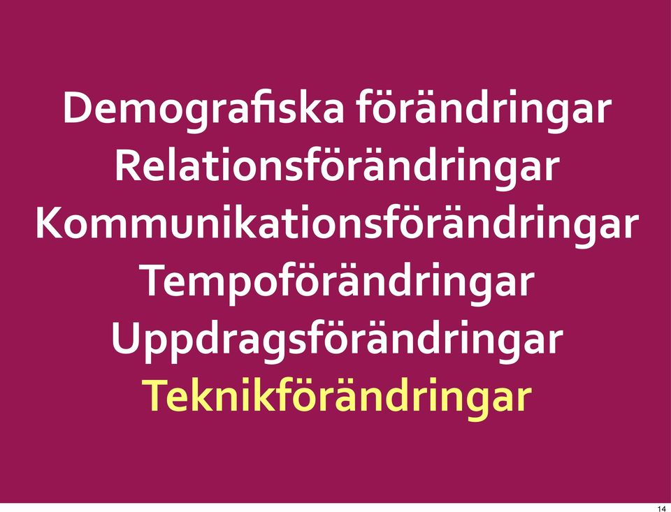 Kommunikationsförändringar