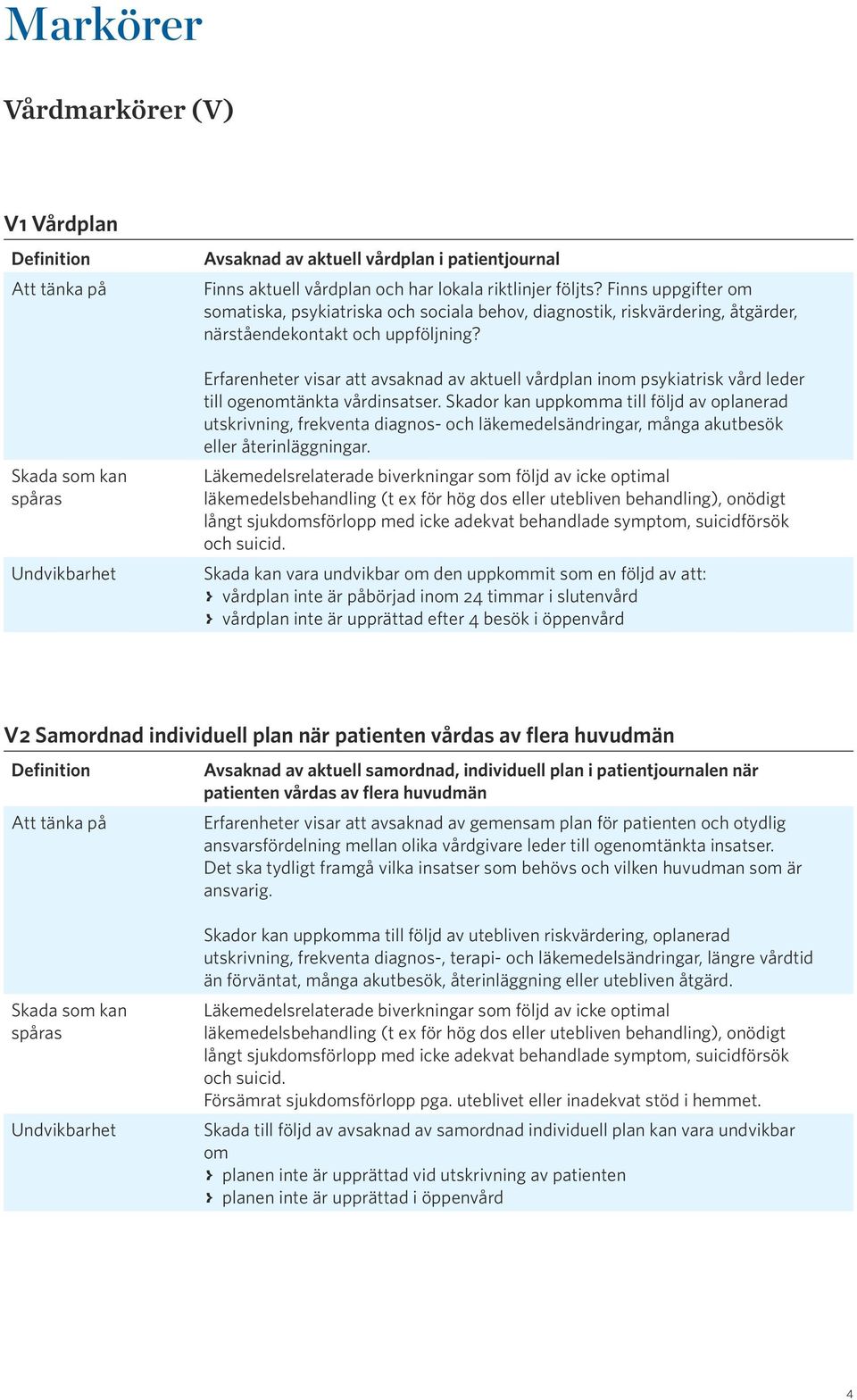 Erfarenheter visar att avsaknad av aktuell vårdplan inom psykiatrisk vård leder till ogenomtänkta vårdinsatser.