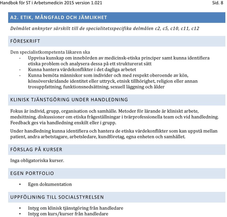 medicinsketiska principer samt kunna identifiera etiska problem och analysera dessa på ett strukturerat sätt Kunna hantera värdekonflikter i det dagliga arbetet Kunna bemöta människor som individer